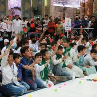 مركز المحسن لثقافة الأطفال يحيى ذكرى ولادة الإمام الحسن (عليه السلام) بمسيرة لبراعم (هيأة الطفل العلوي)