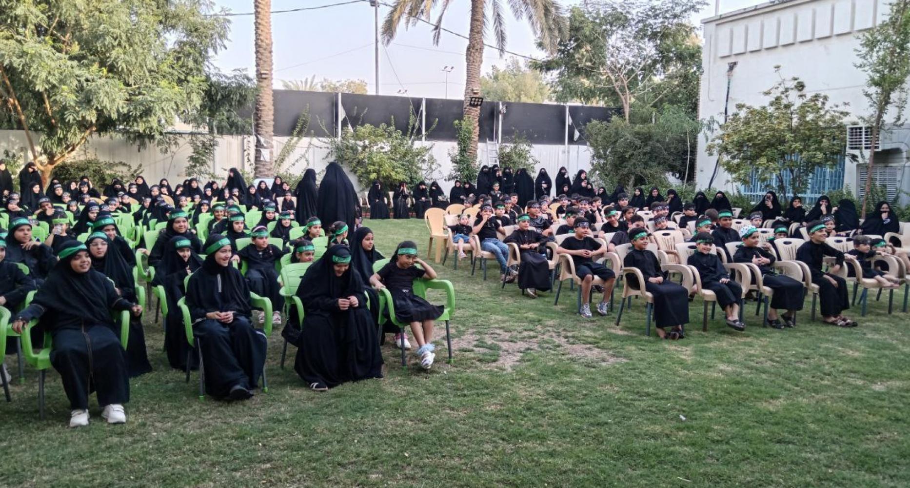 قلوبٌ حَزينة حَضَرتْ على حَديقةِ مَركز المُحسن لتُحيي ذِكرى عزيزة الحُسين (عليه السلام) 